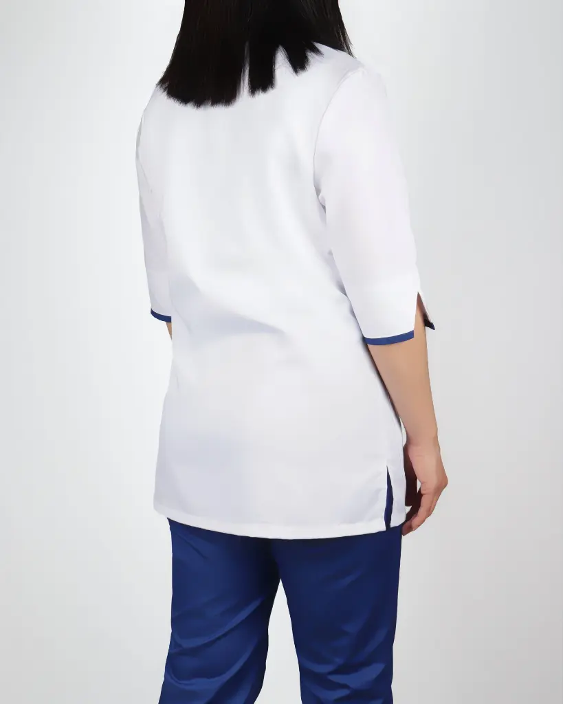 Georgia Uniforms - Cross Neck White-Navy