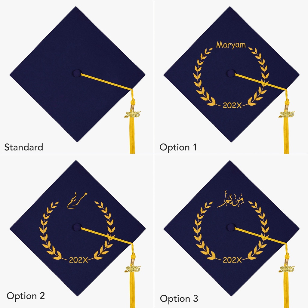 Georgia Uniforms - Royal Graduation Cap Options