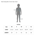 Georgia Uniforms - Kids Graduation Gown Size Chart