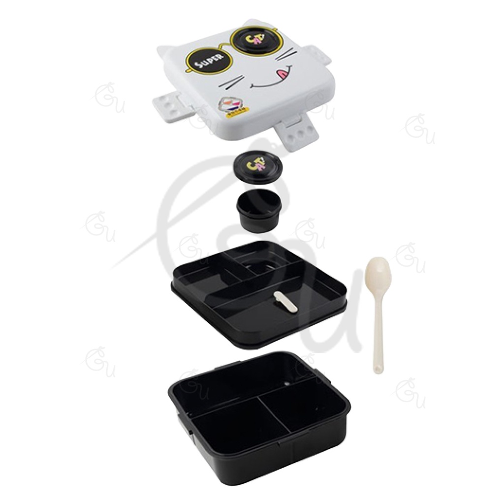 White Kitten Bento Box