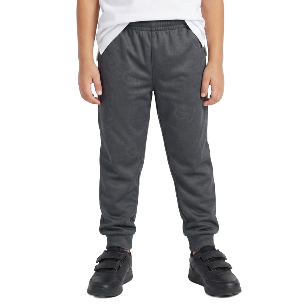 Grey Sports Tricot Joggers For Grade 1 To 6