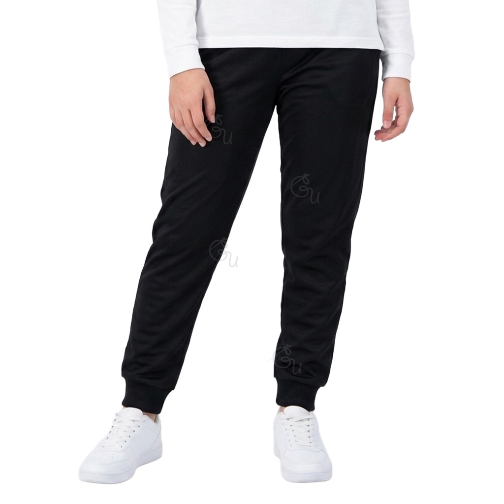 Black Sports Tricot Joggers For Grade 1 To 12