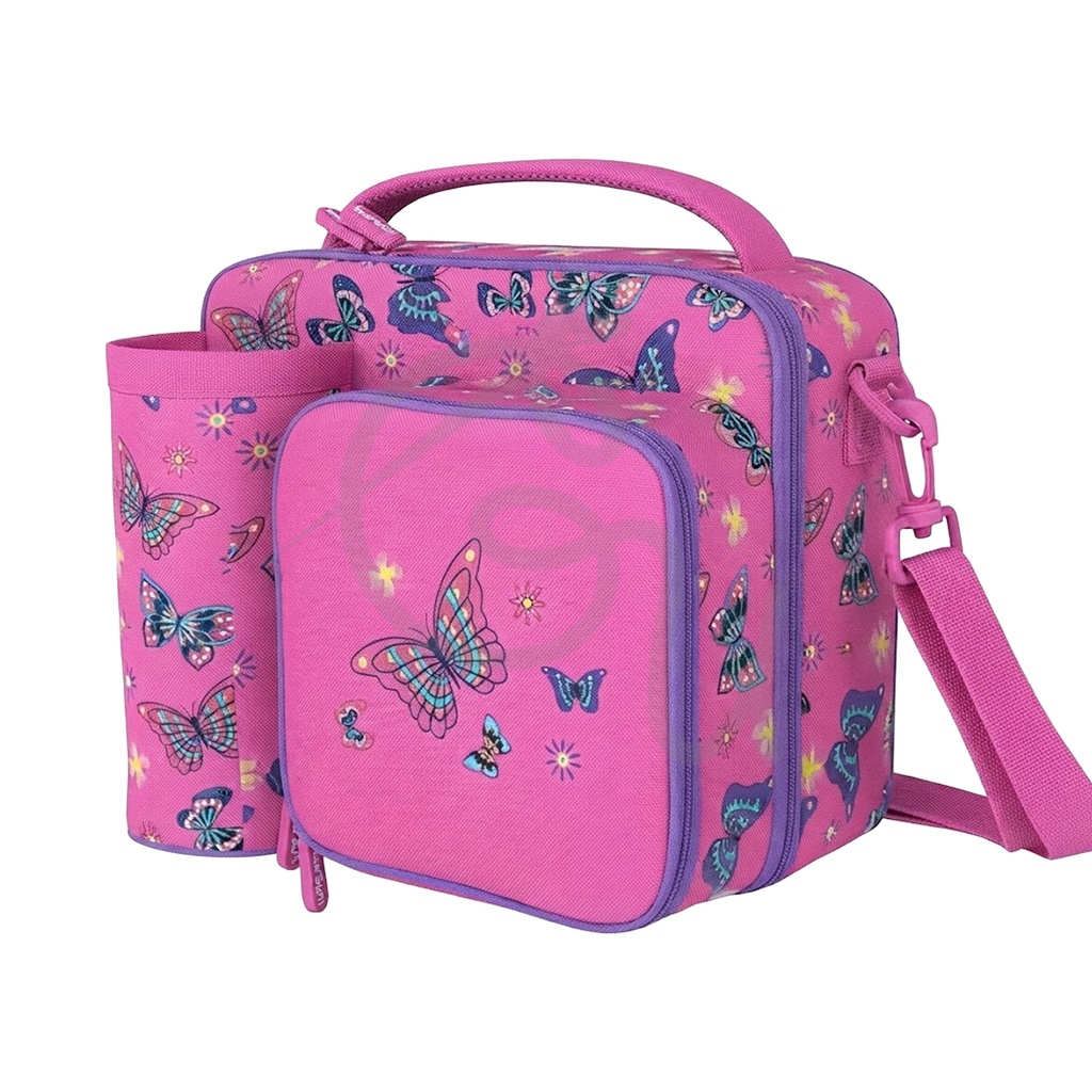Butterflies Lunch Bag with Front Pocket