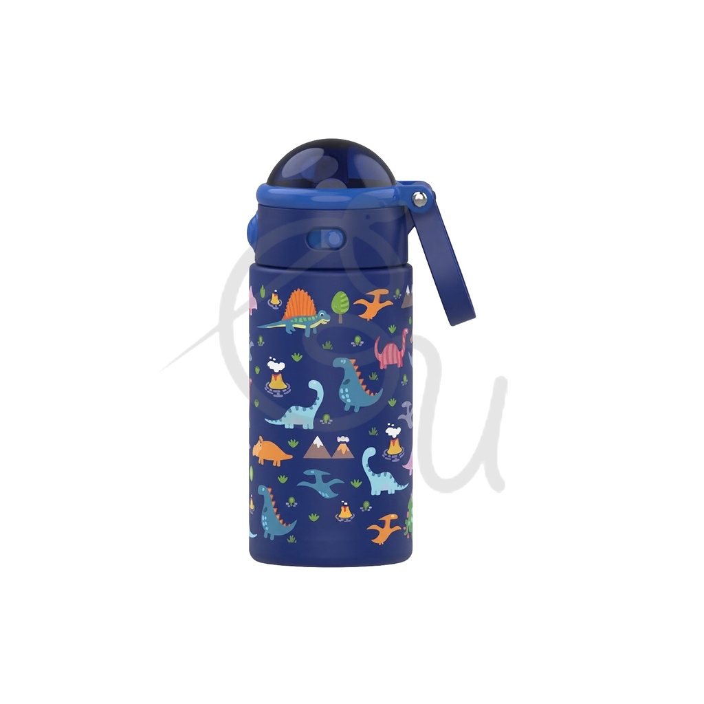 Dinosaur Bottle with Straw