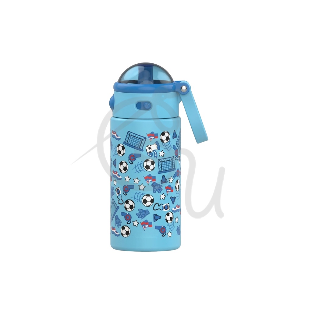 Football Bottle with Straw