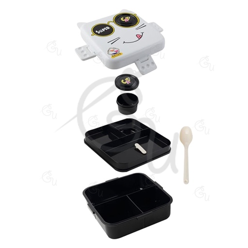 White Kitten Bento Box