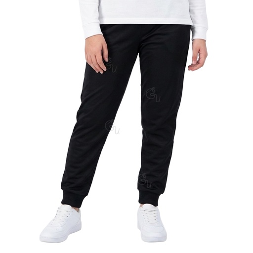 Black Sports Tricot Joggers For Grade 1 To 12