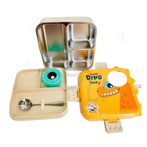 Yellow Dinosaur Bento Box