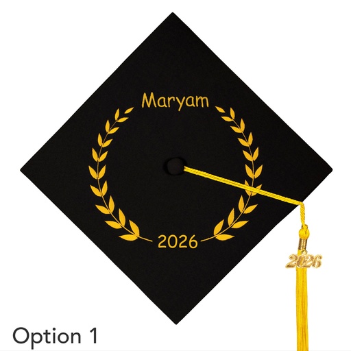 Graduation Cap With Embroidery