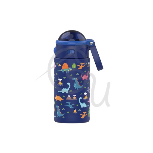 Dinosaur Bottle with Straw